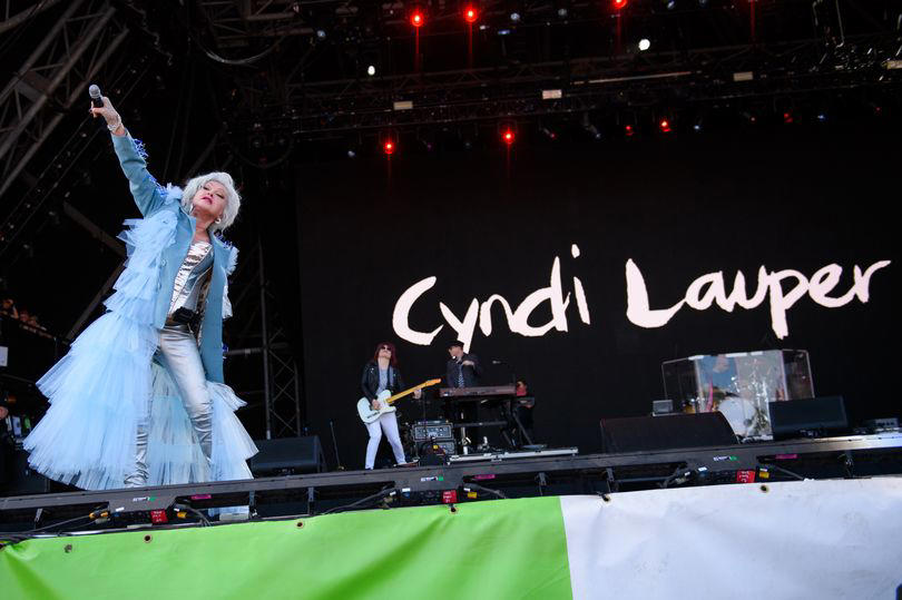glastonbury 2024: cyndi lauper sparks concern and looks sad as fans leave her set early