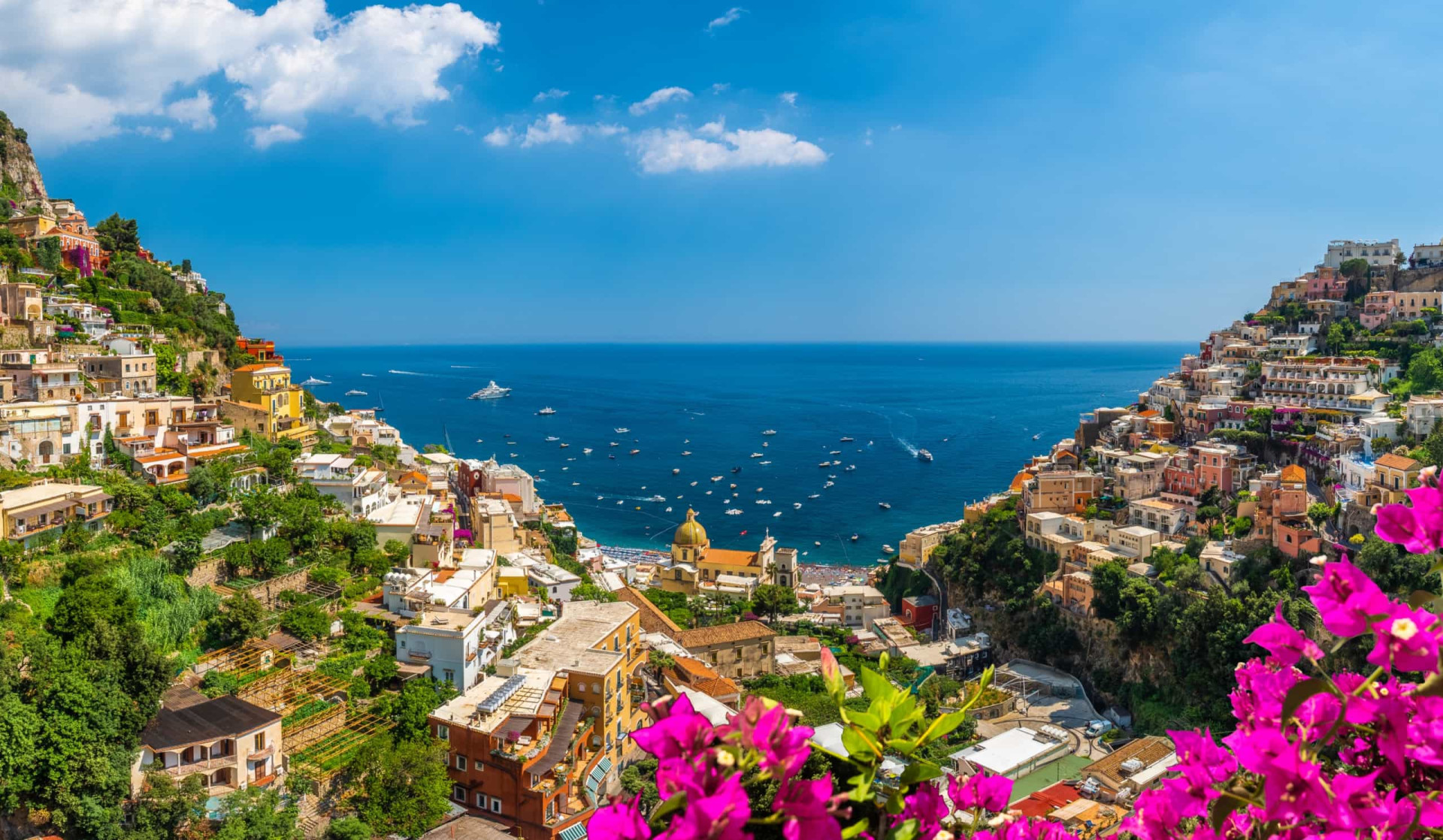 <p>Caressed by soft Mediterranean Sea breezes, charming Positano on Italy's Amalfi coast seduces the sense with its panorama of textures and colors.</p>