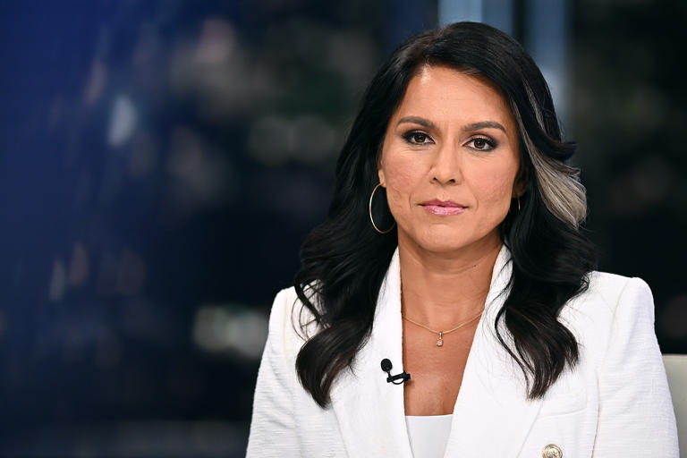 Tulsi Gabbard attends a live taping of Hannity at Fox News Channel Studios on September 13, 2023 in New York City. Comedian Bill Maher confronted former Representative Tulsi Gabbard of Hawaii over her support for former president Donald Trump.