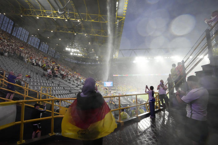 germany's game with denmark resumes at euro 2024 after thunderstorm