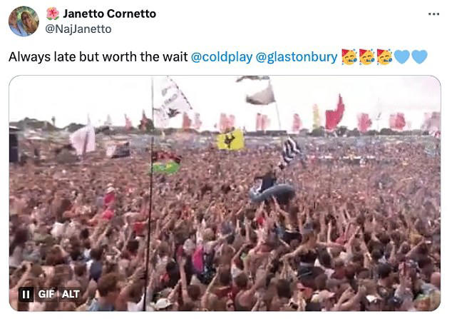 coldplay takeover glastonbury! crowd goes wild as michael j. fox, 63, makes a surprise stage appearance during band's record-breaking fifth headline set amid parkinson's battle