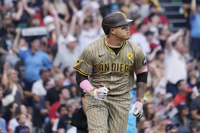 manny machado homers twice, drives in 5 as padres roll past red sox for 2nd straight day, 11-1