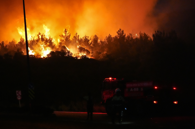 i̇zmir'in 5 ilçesinde orman yangını! kara yolu trafiğe kapatıldı, tahliyeler başladı