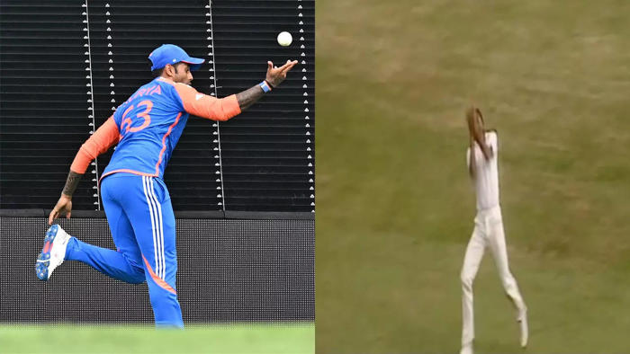 relive 'the catch' by kapil dev from 1983 world cup final as suryakumar yadav's magical grab mesmerizes the world - watch