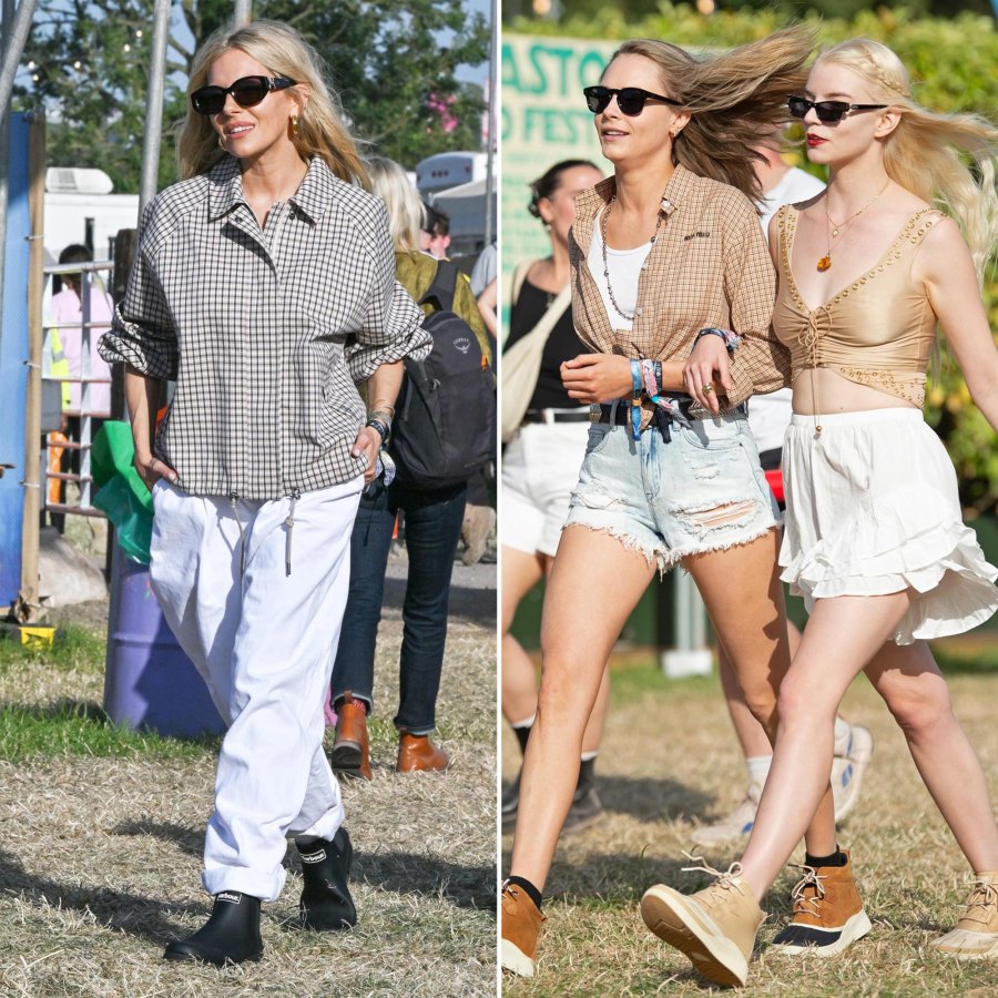 <p><a href="https://www.usmagazine.com/tag/music-festival/">Glastonbury Festival</a> 2024 has arrived and so have the celebs!</p> <p>The five-day festival, which takes place at Worthy Farm, Pilton in Glastonbury, England, from Wednesday, June 26, until Sunday, June 30, brought out the <a href="https://www.usmagazine.com/stylish-2-2/">stars and their style</a> – and not just on stage.</p> <p>Festival regulars like <a href="https://www.usmagazine.com/celebrities/cara-delevingne/"><strong>Cara Delevingne</strong></a> and <a href="https://www.usmagazine.com/celebrities/sienna-miller/"><strong>Sienna Miller</strong></a> were sure to attend the annual music festival to watch the A-list roster of performers, which includes <strong>Coldplay</strong>, <strong>SZA</strong> and <a href="https://www.usmagazine.com/celebrities/dua-lipa/"><strong>Dua Lipa</strong></a>. After rocking the stage on Friday night, Dua even stuck around on Saturday to enjoy Glastonbury as an audience member with <a href="https://www.usmagazine.com/celebrity-news/news/dua-lipa-and-callum-turner-hold-hands-during-glastonbury-festival/">boyfriend <strong>Callum Turner</strong></a>.</p> <p>Scroll down to see what stars like Dua Lipa, <strong>Stormzy</strong>, <a href="https://www.usmagazine.com/celebrities/florence-pugh/"><strong>Florence Pugh</strong></a> and more wore at Glastonbury:</p>