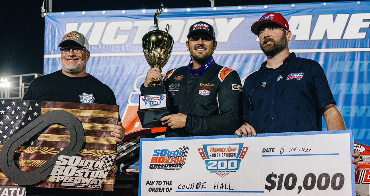 worst to first: connor hall charges through field to earn thunder road harley-davidson 200 victory