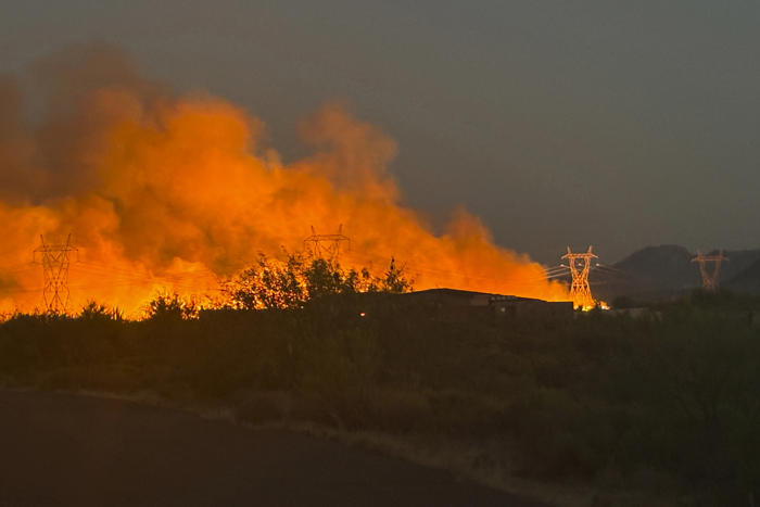 human-caused fire forces evacuations in arizona's maricopa county