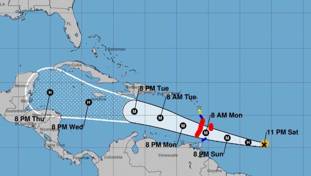 hurricane beryl maps show path and landfall forecast