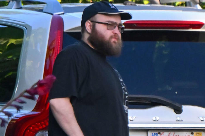 “two and a half men” star angus t. jones spotted out during rare public appearance in l.a.