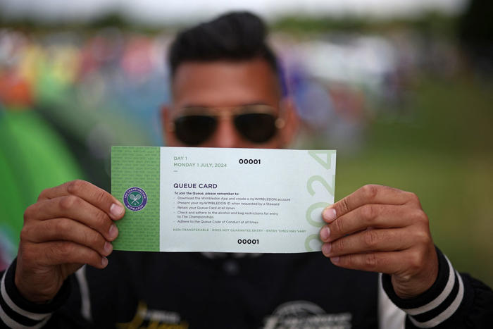 wimbledon fans join the queue for tickets 24 hours before tennis tournament starts