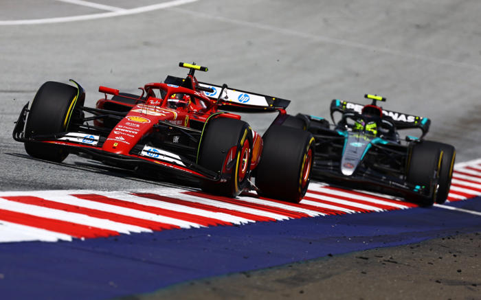 george russell snatches austrian grand prix win after verstappen and norris collide