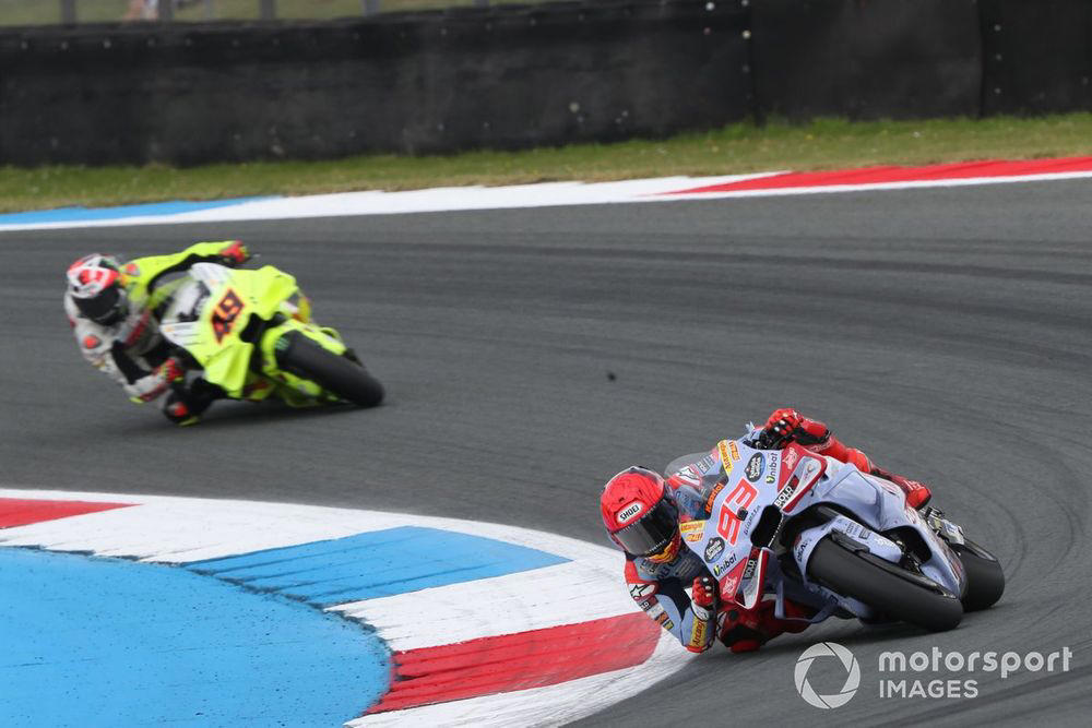 marquez penalised for tyre pressure infringement in assen motogp race