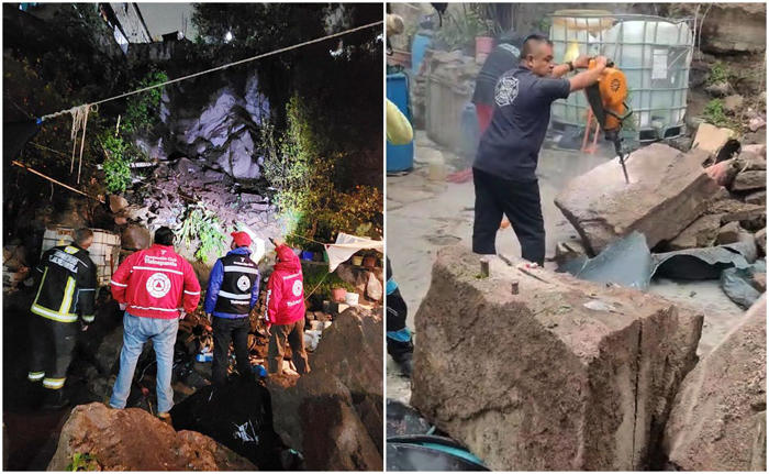 realizan rondines en zonas de alto riesgo tras desplome de rocas en tenayuca; protección civil evacúa a familias