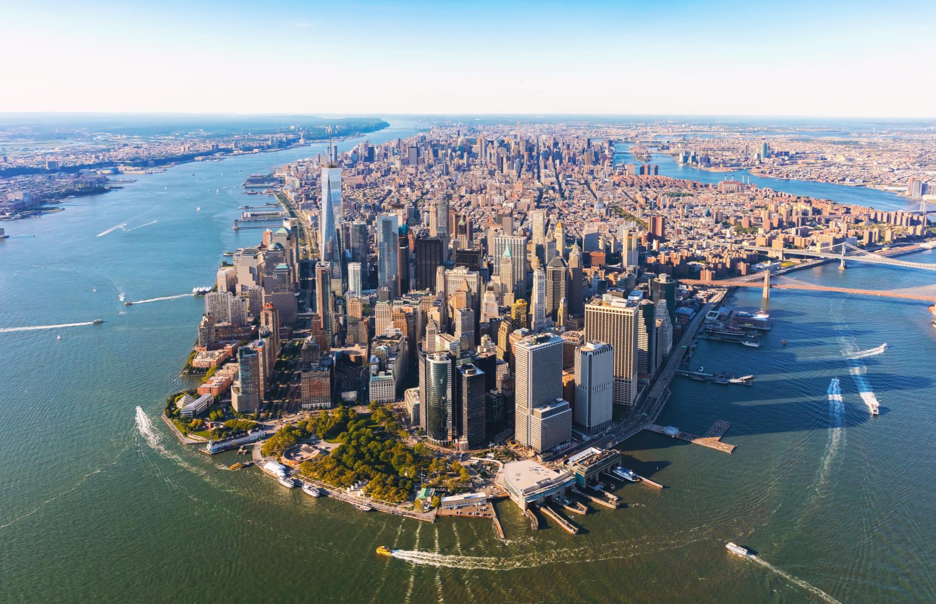 <p>A bird's-eye look at the Port of New York and New Jersey also gives spectacular sweeping views across the Big Apple. It covers a region within a 25-mile radius of the Statue of Liberty and is usually an extremely popular cruise destination, plus a gateway for travel to the Caribbean, Canada, Europe and beyond.</p>