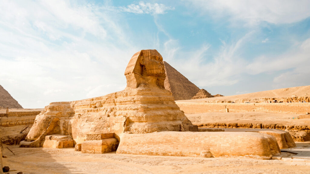 <p>The Great Sphinx of Giza, featuring a human head and lion's body, remains a source of fascination. The true purpose and origins of this monumental statue are shrouded in mystery, with theories ranging from a representation of the sun god Ra to a guardian of the Giza Plateau.</p>