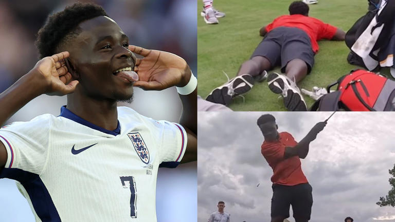 Bukayo Saka golf Euro 2024