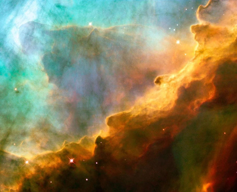  A colourful, hazy Omega nebula. (Photo: NASA)