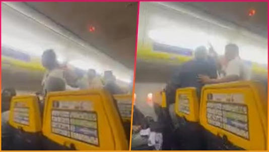 Ryanair 'flight from hell' turns around after just 36 MINUTES after 'massive brawl' breaks out