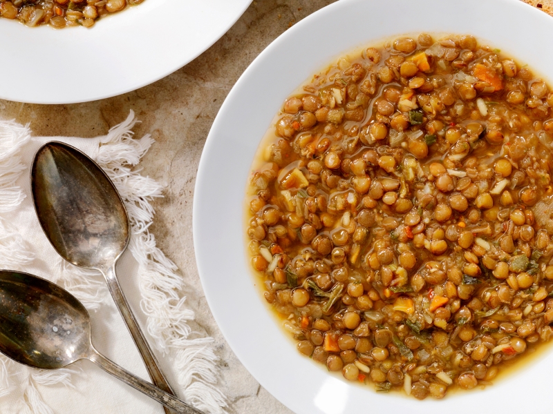 Wohlfühlrezept: Linsen-Hackpfanne mit Kartoffelknödeln