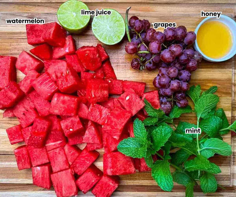 Watermelon Mint Fruit Salad