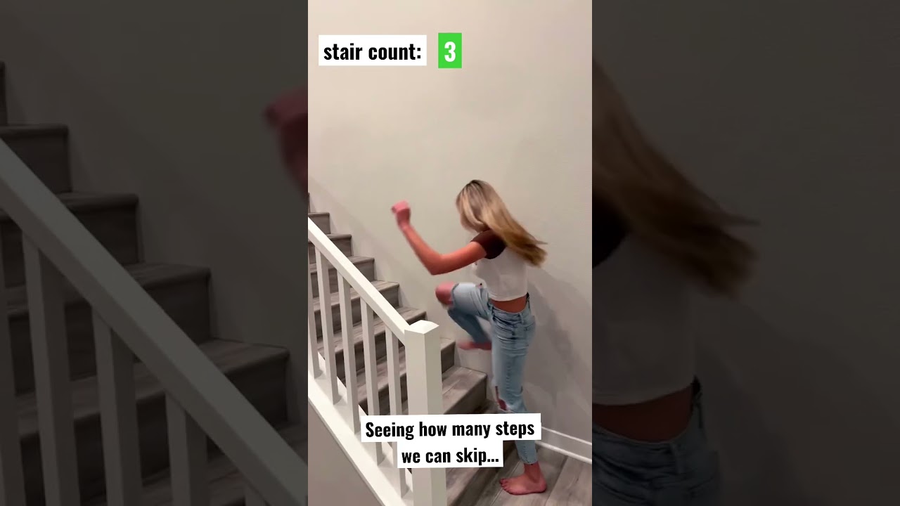 Sisters Face Off In The Stairs Challenge