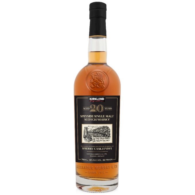 <p> Like the 19-Year, the impressive thing about the Speyside Single Malt 20-Year is that you can get such a mature whisky for such a bargain price (in a similar price range to the 19-year).  </p> <p> Both of the Speyside single malts come from Alexander Murray, but it’s unclear exactly where in Speyside the distilleries are.  </p> <p> There has been some hot debate online about where exactly Alexander Murray spirits come from — since the company indicates broad regions and nothing else.  </p> <p> The 19-year and 20-year Speyside single malts are reportedly drawn from two different distilleries (though both are from the Speyside region in the Highlands). </p> <p> Drinkers can expect aromas of dried fruit, musk, and a certain sweetness (think cocoa), with a slightly syrupy taste that packs hints of caramel and dark chocolate.  </p> <p> The 20-year was finished for six months in Oloroso Sherry casks after more than 19 years of aging (another slight difference from the 19-year). </p>