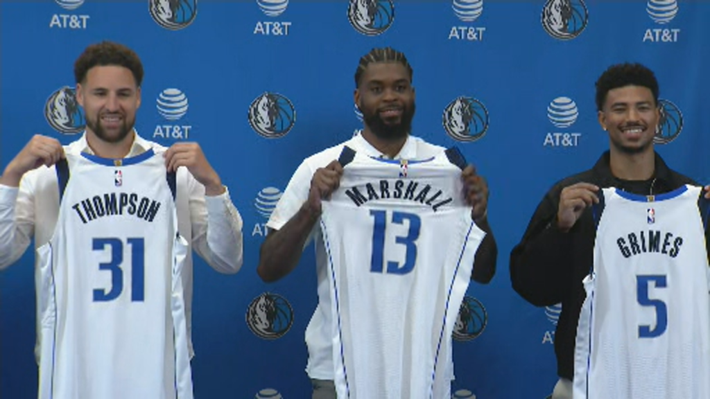 Dallas Mavericks Introduce Klay Thompson, Quentin Grimes, And Naji Marshall