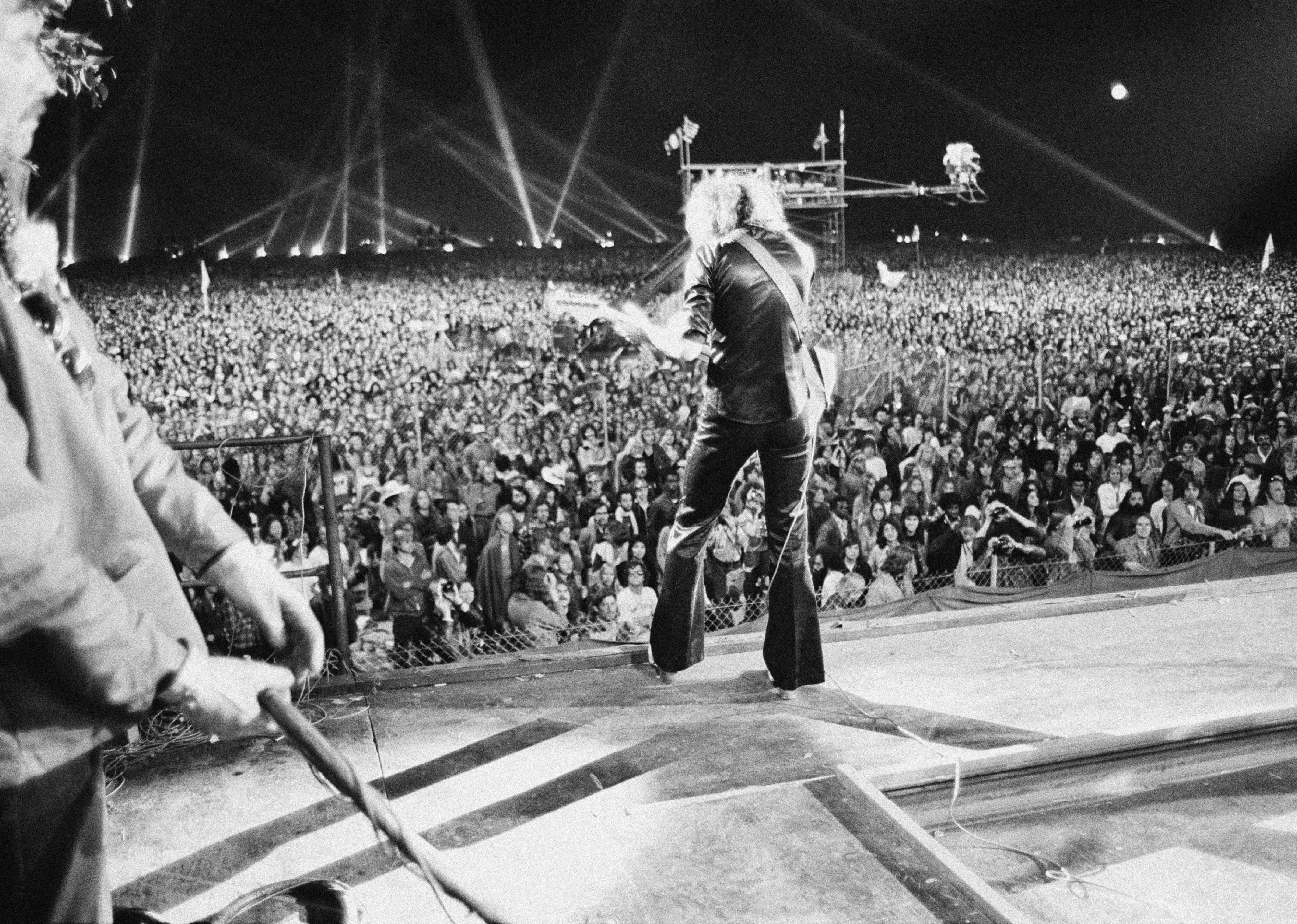 <p>A crowd of over 200,000 people gathered for this epic concert festival, leading to all kinds of <a href="https://www.dailybulletin.com/2014/04/04/california-jam-festival-rocked-ontario-in-1974/">crazy parking and traffic issues</a>. Co-headlined by ​​Deep Purple and Emerson, Lake & Palmer, it featured additional performances by Earth, Wind & Fire, Eagles, Black Sabbath, and others. Highlights of the event were televised on ABC.</p> <p><strong>You may also like:</strong> <a href="https://stacker.com/music/25-most-covered-rock-songs-all-time">25 most covered rock songs of all time</a></p>