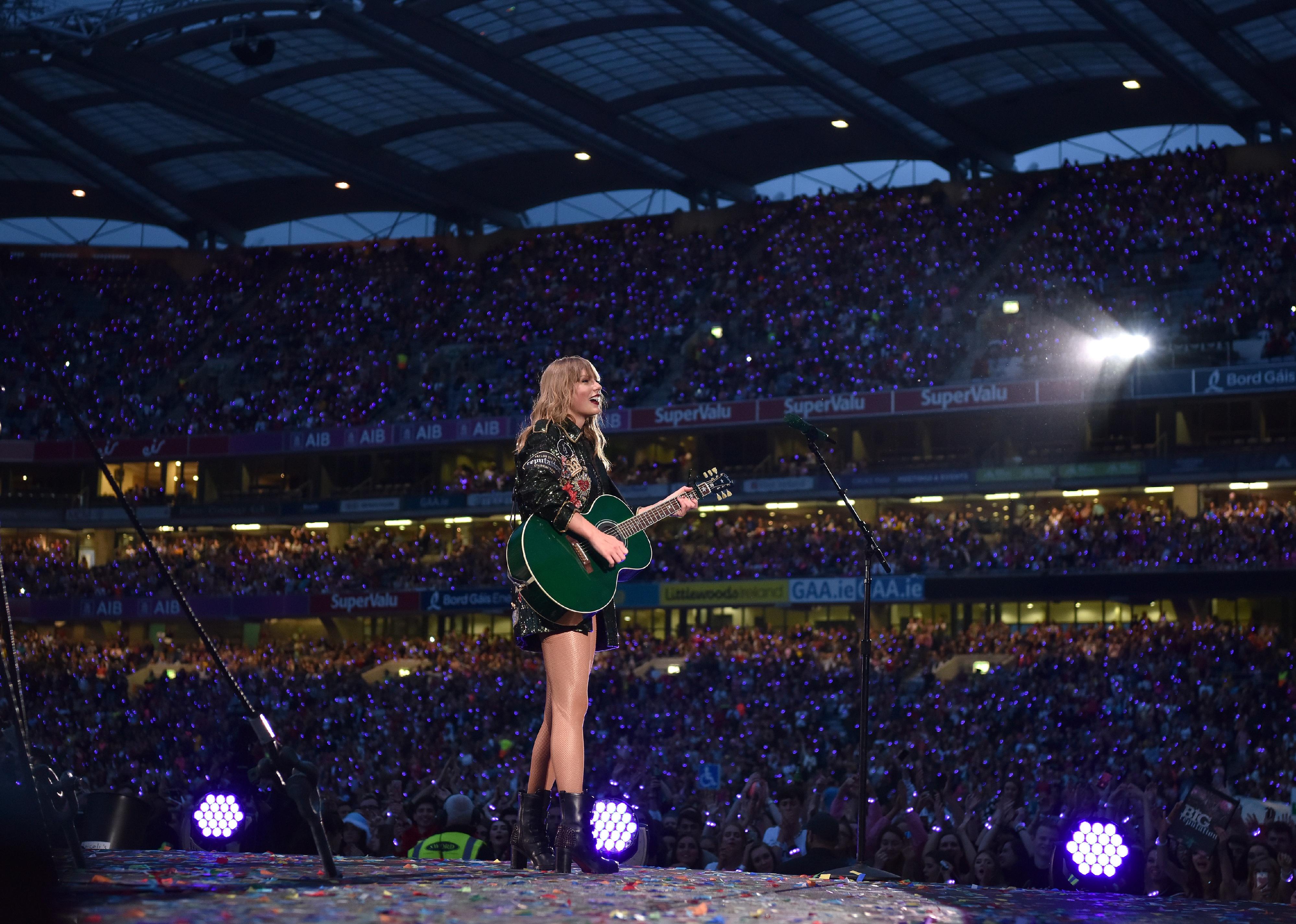 <p>Taylor Swift's stadium tour in support of her studio album "Reputation" became the <a href="https://www.forbes.com/sites/brittanyhodak/2018/11/30/taylor-swift-breaks-u-s-record-with-reputation-stadium-tour/">highest-grossing tour in U.S. history</a>. The shows interweaved Broadway-style bombast with a recurring gothic theme and earned Swift some of her highest critical accolades to date. Her stop in Dallas was recorded and released as a concert film on Netflix.</p>