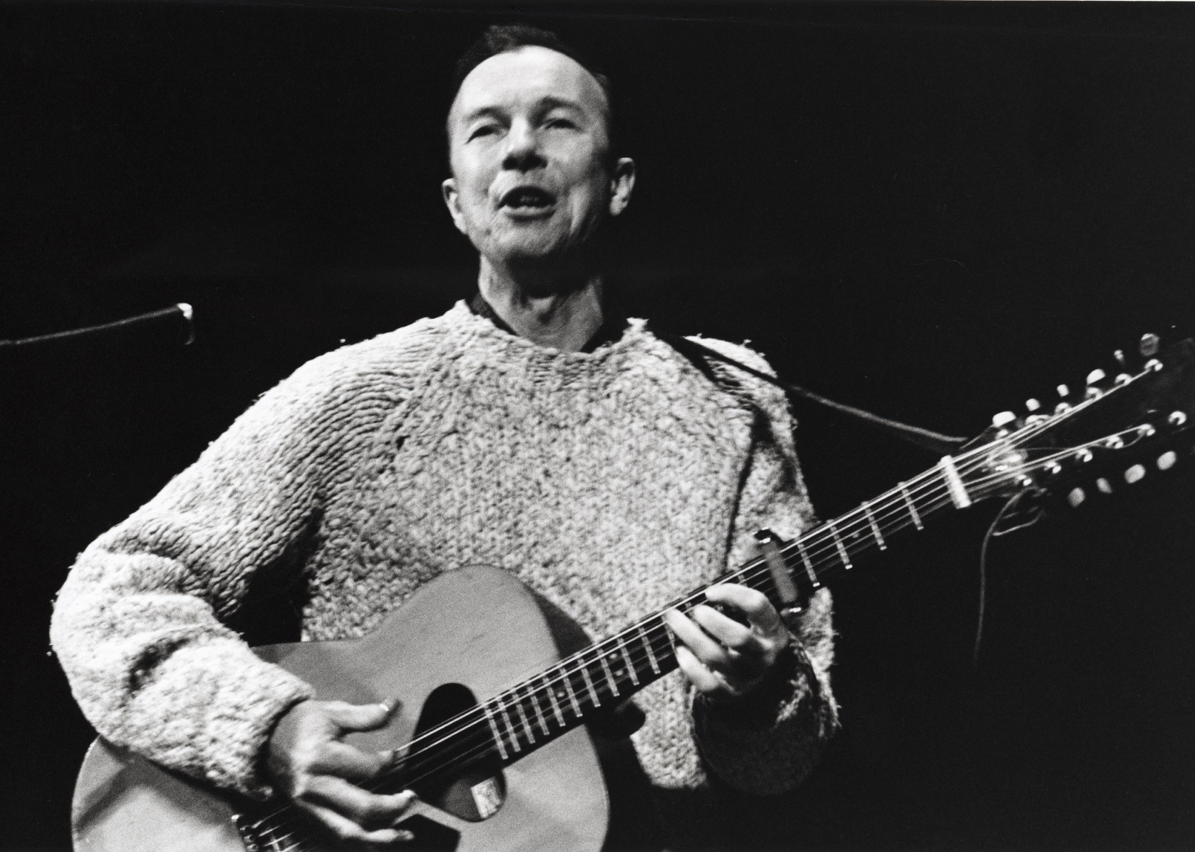 <p>Folk legend Pete Seeger took on the dual role of performer and educator when playing to a crowd of Bowdoin students in 1960. Every so often, he would stop the music and <a href="https://bowdoinorient.com/2019/04/26/caught-on-tape-pete-seegers-1960-visit-to-bowdoin/">help teach the audience</a> how to perform folk songs on their own. The concert made up part of a broader campus event and helped raise money for charity.</p>