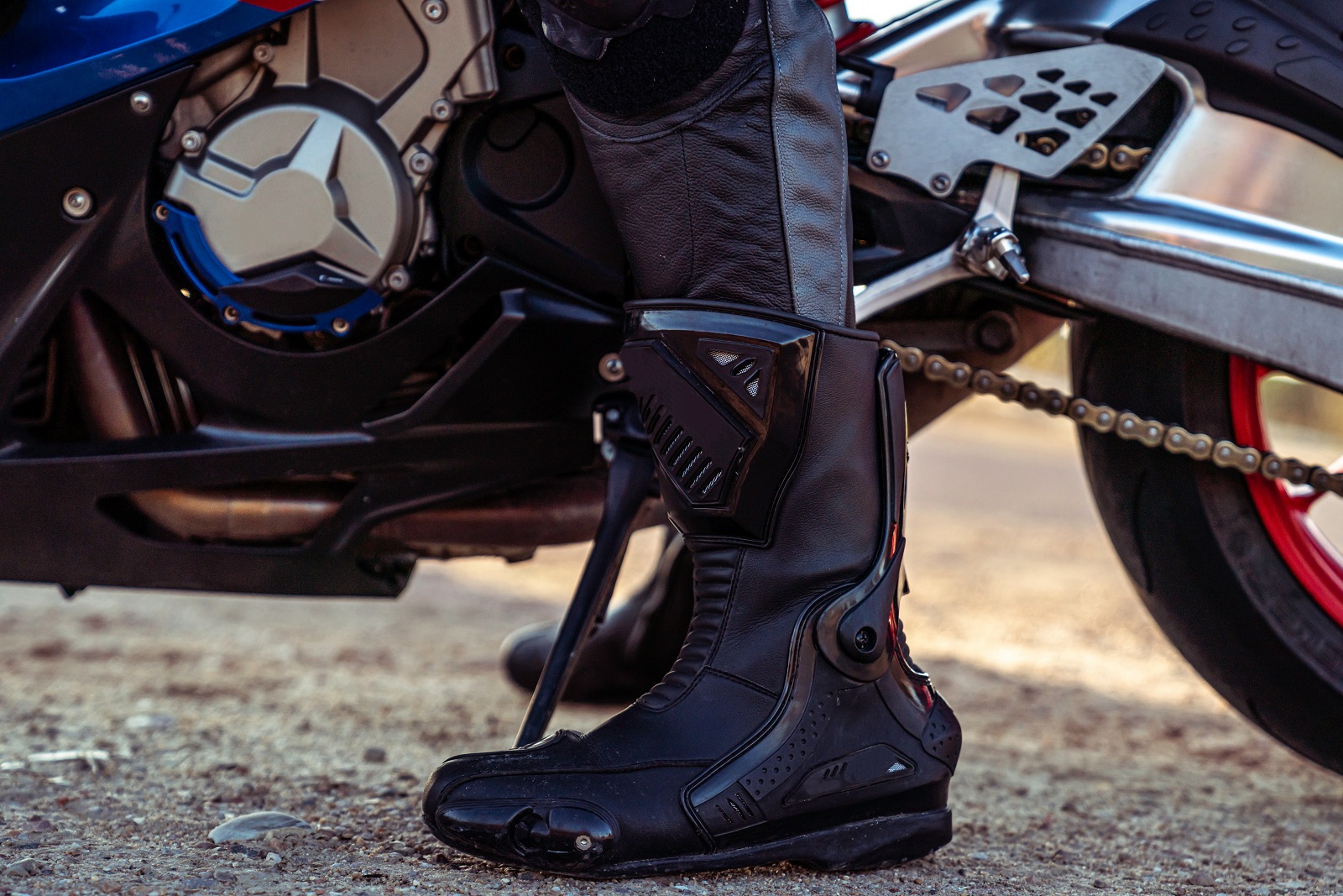 <p class="wp-caption-text">Image Credit: Shutterstock / miguel curiel mena</p>  <p><span>Proper motorcycle boots protect your feet and ankles. They should be sturdy, cover your ankles, and have non-slip soles for better grip on the foot pegs and ground.</span></p>