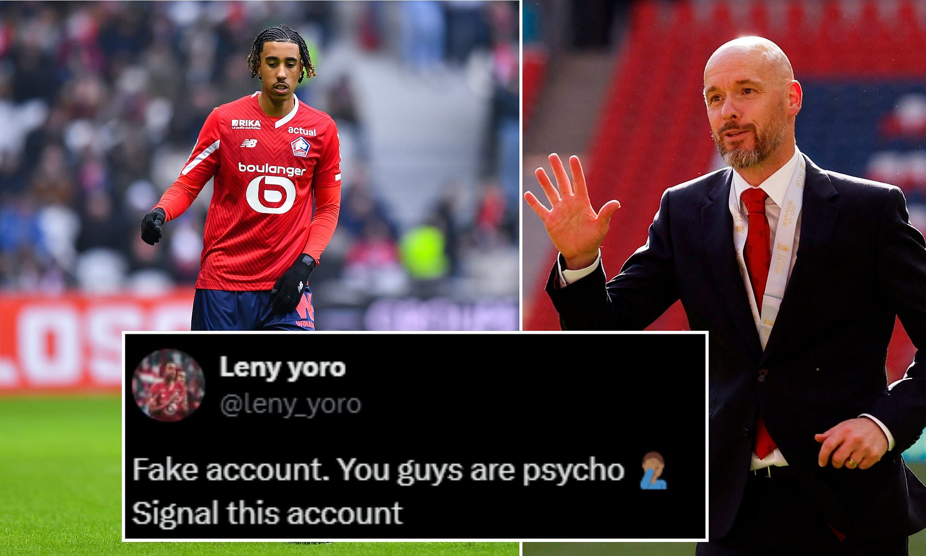 Man United Target Leny Yoro Hits Back On Social Media After 'fake ...