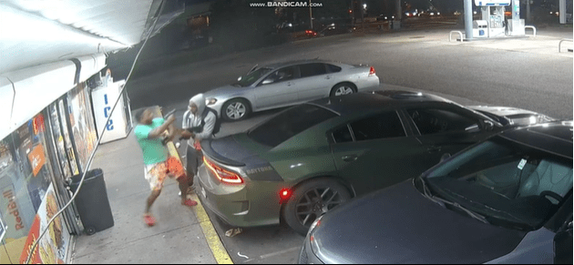 Caught On Camera Shots Fired After Gas Station Robbery