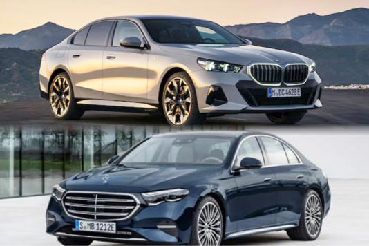 5시리즈(위), E클래스(아래)/출처-BMW, 벤츠