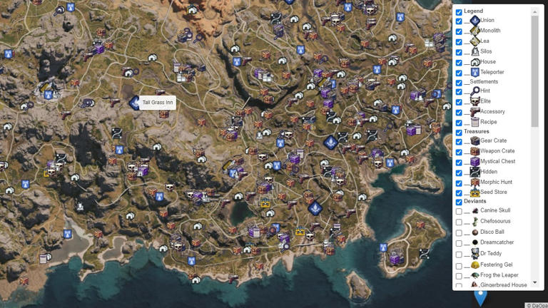 Once Human: Full interactive map with every crate location, chest 