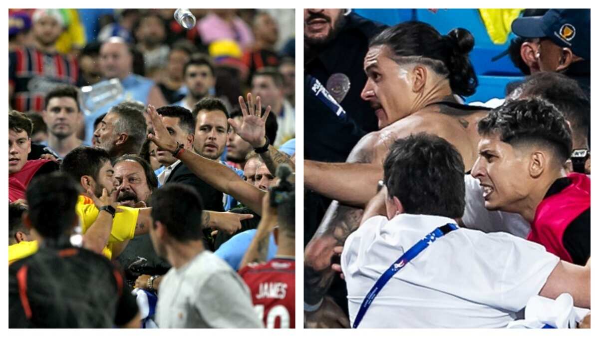 Uruguay's Darwin Nunez Gets Involved In UGLY BRAWL With Colombia Fans ...