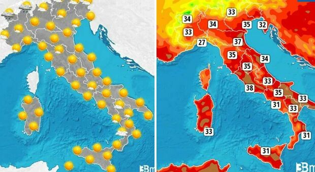 Meteo, Caldo Intenso, Picchi Di 40 Gradi E Bollino Rosso Per 11 Città ...