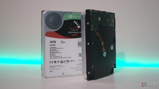 Seagate IronWolf 16TB hard drive.