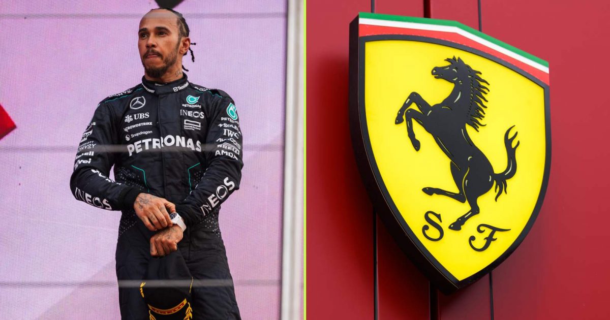 Mercedes’ Lewis Hamilton pictured on the podium at the 2024 British Grand Prix.