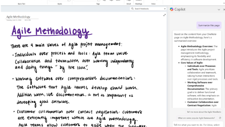 The OneNote example