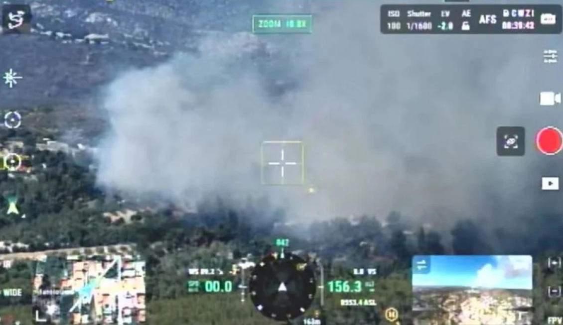 φωτιά στη σταμάτα: η στιγμή που το drone εντοπίζει την πυρκαγιά στο αρχικό της στάδιο (εικόνες)
