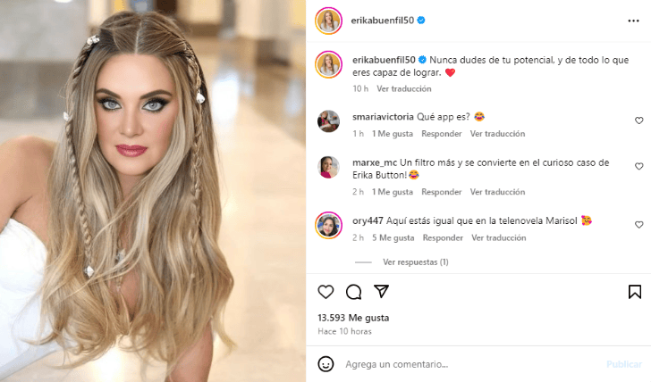 érika buenfil abusa de los filtros en nueva fotografía y queda irreconocible