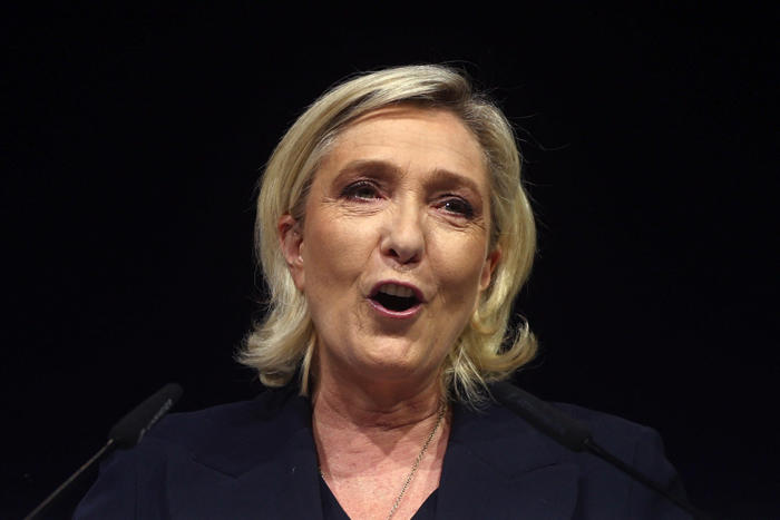 marine le pen’s far-right national rally party in strong position after first round of voting