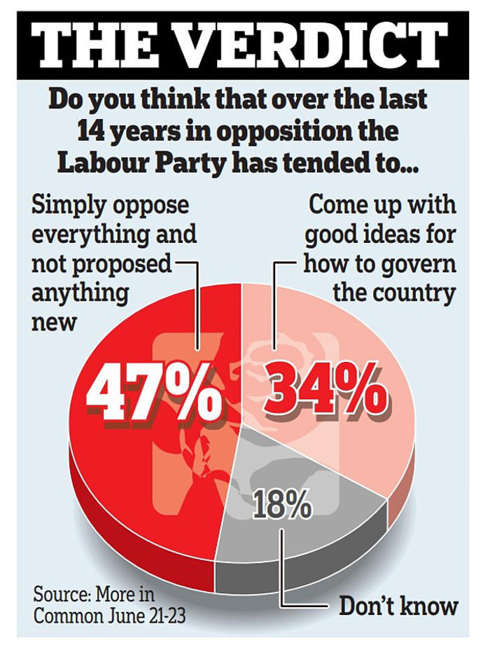 starmer opposes everything and has no new ideas, public says in poll