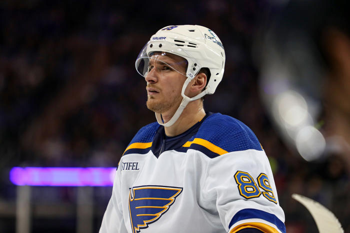 blues hoping to extend forward pavel buchnevich