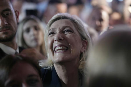 French far right ahead in 1st round of snap elections. Here