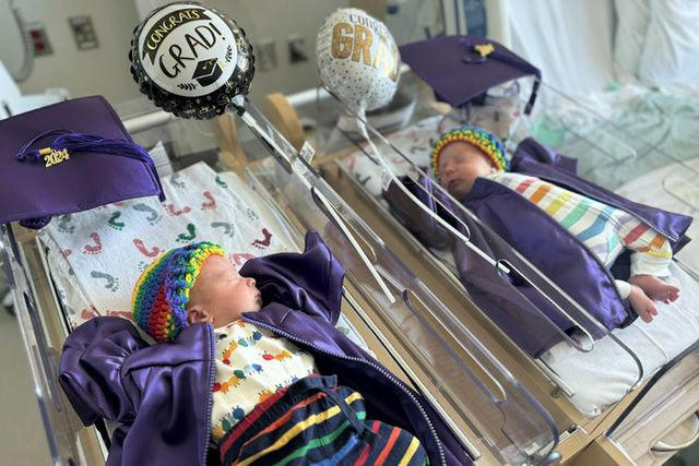 mom welcomes twin babies early and gets her ph.d. — and after she got a special graduation ceremony, her kids did too