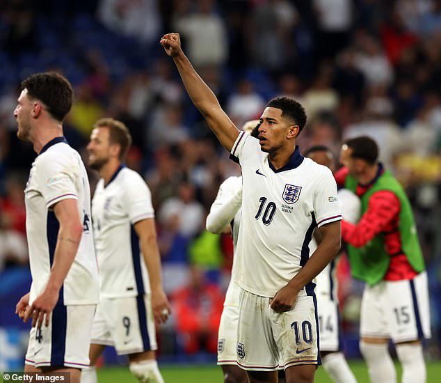 jude bellingham praises england for showing 'character they have missed' as his goal rescues their euro 2024 future against slovakia... and hits out at critics for spreading 'negative energy'