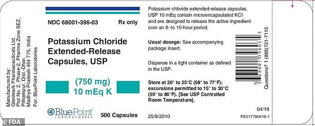 urgent recall of blood pressure meds that may cause cardiac arrest