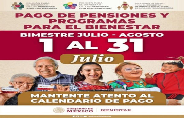 pensión bienestar: depósitos inician mañana lunes 1 de julio con estos apellidos